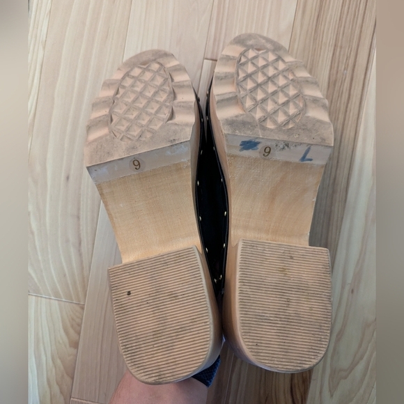 Aerosols Ari dark green patent leather clogs sz 9 - Picture 5 of 7